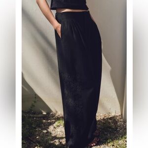 Zara Black Wide-Leg Pants
